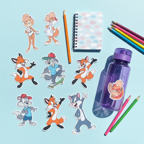Cartoon Animal Stickers Lifestyle Shot